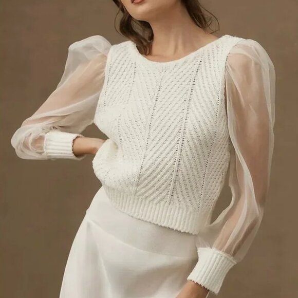 Anthropologie Sweaters - Anthropologie Maeve Cable Twofer Sweater Vest